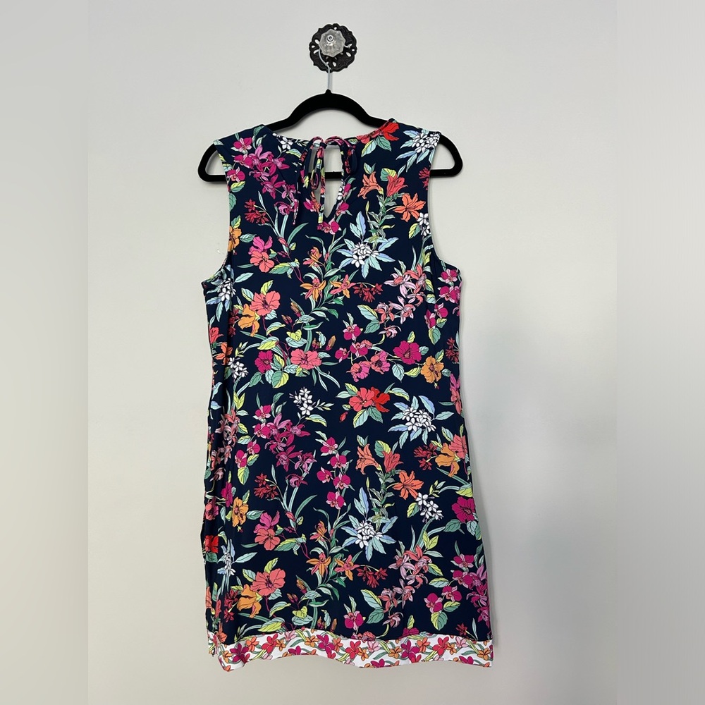 Summer Floral Split V-Neck Short Swim Dress - Picture 3 of 4